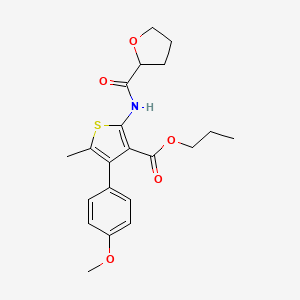 Propyl 4-(4-methoxyphenyl)-5-methyl-2-[(tetrahydrofuran-2-ylcarbonyl)amino]thiophene-3-carboxylate