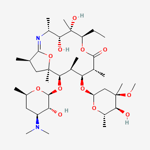 B601488 7,16-Dioxa-2-azabicyclo[11.2.1]hexadec-1-en-8-one,10-[(2,6-dideoxy-3-C-methyl-3-O-methyl-a-L-ribo-hexopyranosyl)oxy]-6-ethyl-4,5-dihydroxy-3,5,9,11,13,15-hexamethyl-12-[[3,4,6-trideoxy-3-(dimethylamino)-b-D-xylo-hexopyranosyl]oxy]-,(1Z,3R,4R,5S,6R,9R,10S,11S,12R,13R,15R)- CAS No. 99290-97-8