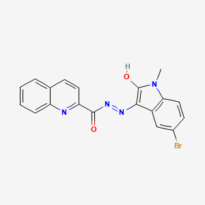 N'-(5-bromo-1-methyl-2-oxo-1,2-dihydro-3H-indol-3-ylidene)-2-quinolinecarbohydrazide