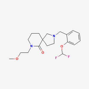 2-[[2-(Difluoromethoxy)phenyl]methyl]-7-(2-methoxyethyl)-2,7-diazaspiro[4.5]decan-6-one