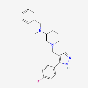 N-benzyl-1-[[5-(4-fluorophenyl)-1H-pyrazol-4-yl]methyl]-N-methylpiperidin-3-amine