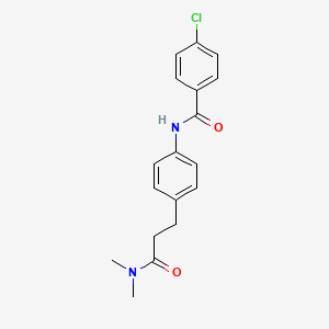 4-chloro-N-{4-[3-(dimethylamino)-3-oxopropyl]phenyl}benzamide