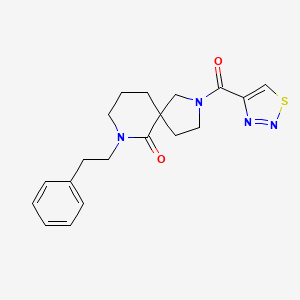 7-(2-Phenylethyl)-2-(thiadiazole-4-carbonyl)-2,7-diazaspiro[4.5]decan-6-one