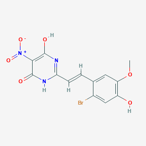 2-[2-(2-bromo-4-hydroxy-5-methoxyphenyl)vinyl]-6-hydroxy-5-nitro-4(3H)-pyrimidinone