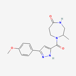 1-{[3-(4-methoxyphenyl)-1H-pyrazol-5-yl]carbonyl}-2-methyl-1,4-diazepan-5-one