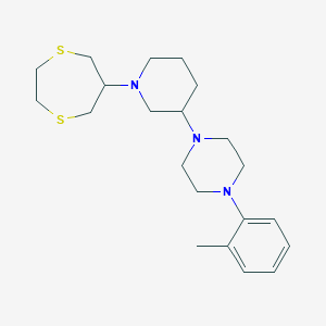 1-[1-(1,4-Dithiepan-6-yl)piperidin-3-yl]-4-(2-methylphenyl)piperazine