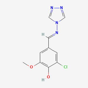 2-chloro-6-methoxy-4-[(E)-1,2,4-triazol-4-yliminomethyl]phenol