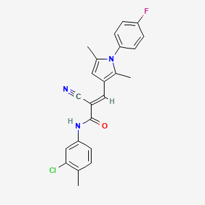 (2E)-N-(3-chloro-4-methylphenyl)-2-cyano-3-[1-(4-fluorophenyl)-2,5-dimethyl-1H-pyrrol-3-yl]prop-2-enamide