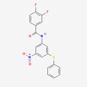 3,4-difluoro-N-[3-nitro-5-(phenylsulfanyl)phenyl]benzamide