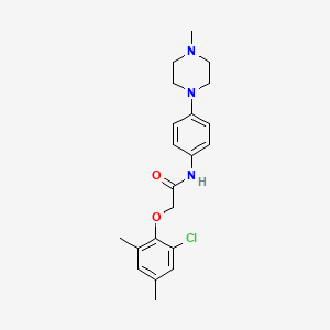 2-(2-chloro-4,6-dimethylphenoxy)-N-[4-(4-methylpiperazin-1-yl)phenyl]acetamide