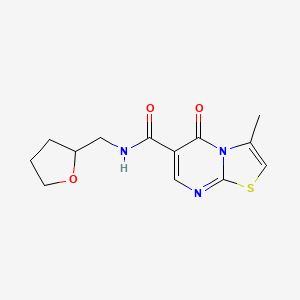 molecular formula C13H15N3O3S B6015063 3-Methyl-5-oxo-N-[(oxolan-2-YL)methyl]-5H-[1,3]thiazolo[3,2-A]pyrimidine-6-carboxamide 