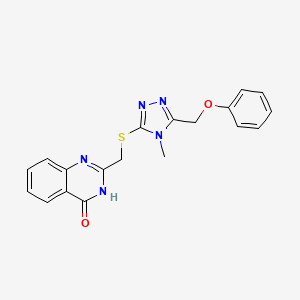 2-({[4-methyl-5-(phenoxymethyl)-4H-1,2,4-triazol-3-yl]sulfanyl}methyl)quinazolin-4(3H)-one