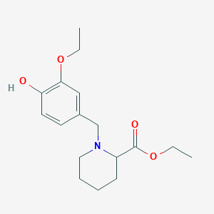 Ethyl 1-[(3-ethoxy-4-hydroxyphenyl)methyl]piperidine-2-carboxylate