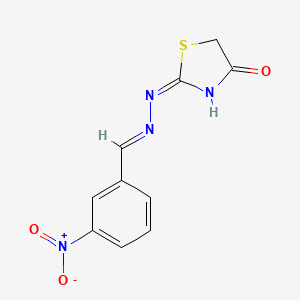 3-nitrobenzaldehyde (4-oxo-1,3-thiazolidin-2-ylidene)hydrazone