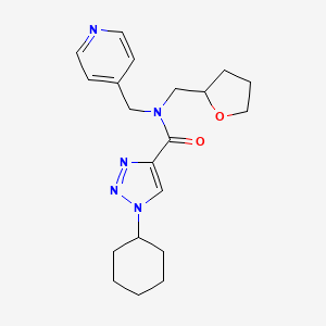 1-cyclohexyl-N-(4-pyridinylmethyl)-N-(tetrahydro-2-furanylmethyl)-1H-1,2,3-triazole-4-carboxamide