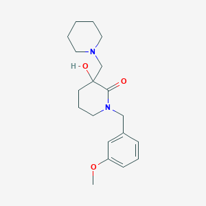 molecular formula C19H28N2O3 B6015113 3-hydroxy-1-(3-methoxybenzyl)-3-(1-piperidinylmethyl)-2-piperidinone 