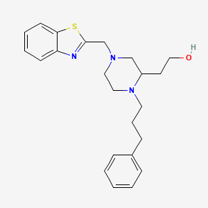 2-[4-(1,3-benzothiazol-2-ylmethyl)-1-(3-phenylpropyl)-2-piperazinyl]ethanol