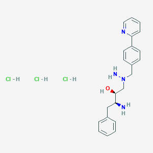 molecular formula C22H26N4O. 3 HCl B601524 (2S,3S)-3-氨基-4-苯基-1-(1-(4-(吡啶-2-基)苄基)肼基)丁烷-2-醇三盐酸盐 CAS No. 198904-87-9