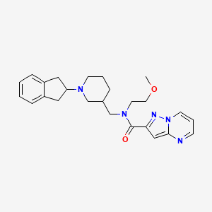 N-{[1-(2,3-dihydro-1H-inden-2-yl)-3-piperidinyl]methyl}-N-(2-methoxyethyl)pyrazolo[1,5-a]pyrimidine-2-carboxamide