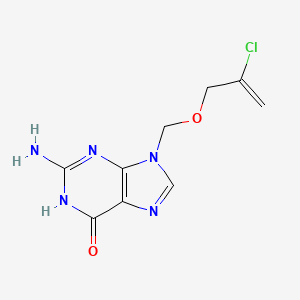 molecular formula C9H10ClN5O2 B601545 2-amino-9-(((2-chloroprop-2-en-1-yl)oxy)methyl)-1,9-dihydro-6H-purin-6-one CAS No. 1797982-93-4