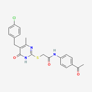 N~1~-(4-ACETYLPHENYL)-2-{[5-(4-CHLOROBENZYL)-4-HYDROXY-6-METHYL-2-PYRIMIDINYL]SULFANYL}ACETAMIDE