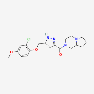 2-({5-[(2-chloro-4-methoxyphenoxy)methyl]-1H-pyrazol-3-yl}carbonyl)octahydropyrrolo[1,2-a]pyrazine