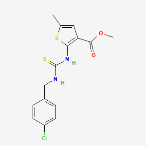 methyl 2-({[(4-chlorobenzyl)amino]carbonothioyl}amino)-5-methyl-3-thiophenecarboxylate