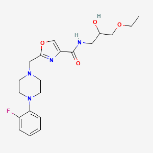 N-(3-ethoxy-2-hydroxypropyl)-2-{[4-(2-fluorophenyl)-1-piperazinyl]methyl}-1,3-oxazole-4-carboxamide