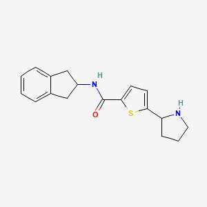 N-(2,3-dihydro-1H-inden-2-yl)-5-pyrrolidin-2-ylthiophene-2-carboxamide