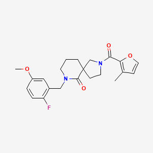 7-(2-fluoro-5-methoxybenzyl)-2-(3-methyl-2-furoyl)-2,7-diazaspiro[4.5]decan-6-one