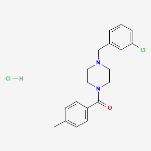 [4-[(3-Chlorophenyl)methyl]piperazin-1-yl]-(4-methylphenyl)methanone;hydrochloride