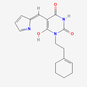 1-[2-(1-cyclohexen-1-yl)ethyl]-5-(1H-pyrrol-2-ylmethylene)-2,4,6(1H,3H,5H)-pyrimidinetrione