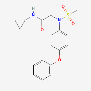 N-cyclopropyl-2-(N-methylsulfonyl-4-phenoxyanilino)acetamide