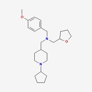 1-(1-cyclopentyl-4-piperidinyl)-N-(4-methoxybenzyl)-N-(tetrahydro-2-furanylmethyl)methanamine