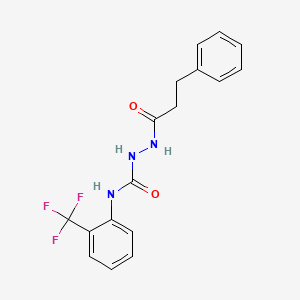 2-(3-phenylpropanoyl)-N-[2-(trifluoromethyl)phenyl]hydrazinecarboxamide