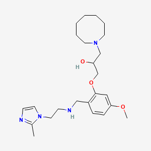 1-(Azocan-1-yl)-3-[5-methoxy-2-[[2-(2-methylimidazol-1-yl)ethylamino]methyl]phenoxy]propan-2-ol