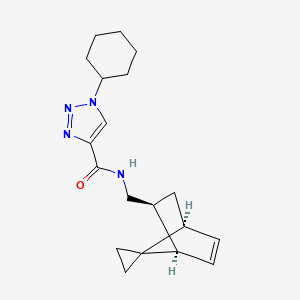 1-cyclohexyl-N-[[(1R,2S,4S)-spiro[bicyclo[2.2.1]hept-5-ene-7,1'-cyclopropane]-2-yl]methyl]triazole-4-carboxamide