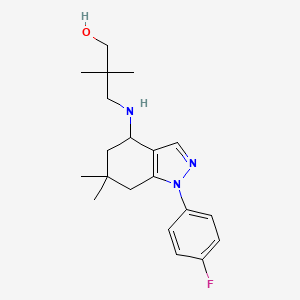 3-{[1-(4-fluorophenyl)-6,6-dimethyl-4,5,6,7-tetrahydro-1H-indazol-4-yl]amino}-2,2-dimethyl-1-propanol