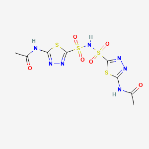 molecular formula C8H9N7O6S4 B601569 双(5-(乙酰氨基)-1,3,4-噻二唑-2-磺酰)胺 CAS No. 80495-47-2