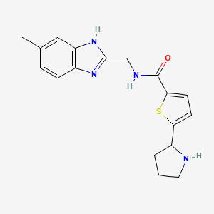 N-[(6-methyl-1H-benzimidazol-2-yl)methyl]-5-pyrrolidin-2-ylthiophene-2-carboxamide