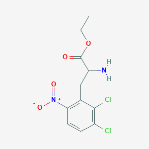molecular formula C11H12Cl2N2O4 . HCl B601570 2-氨基-3-(2,3-二氯-6-硝基苯基)丙酸乙酯 CAS No. 85325-11-7