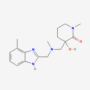 3-hydroxy-1-methyl-3-({methyl[(7-methyl-1H-benzimidazol-2-yl)methyl]amino}methyl)-2-piperidinone