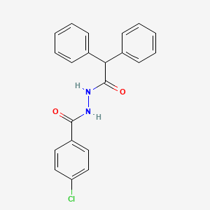 4-chloro-N'-(2,2-diphenylacetyl)benzohydrazide