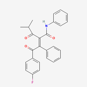 molecular formula C26H22FNO3 B601593 (2E)-2-[2-(4-氟苯基)-2-氧代-1-苯乙亚基]-4-甲基-3-氧代-N-苯基戊酰胺 CAS No. 1331869-19-2