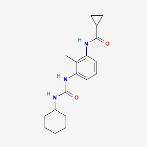 N-(3-{[(cyclohexylamino)carbonyl]amino}-2-methylphenyl)cyclopropanecarboxamide