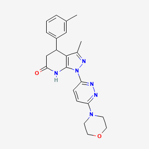 3-methyl-4-(3-methylphenyl)-1-[6-(4-morpholinyl)-3-pyridazinyl]-1,4,5,7-tetrahydro-6H-pyrazolo[3,4-b]pyridin-6-one