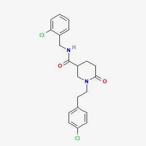 N-(2-chlorobenzyl)-1-[2-(4-chlorophenyl)ethyl]-6-oxo-3-piperidinecarboxamide