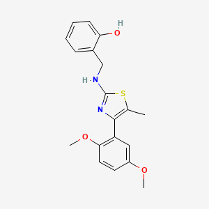 2-({[4-(2,5-dimethoxyphenyl)-5-methyl-1,3-thiazol-2-yl]amino}methyl)phenol