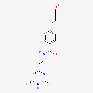 4-(3-hydroxy-3-methylbutyl)-N-[2-(6-hydroxy-2-methyl-4-pyrimidinyl)ethyl]benzamide