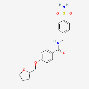 N-[4-(aminosulfonyl)benzyl]-4-(tetrahydro-2-furanylmethoxy)benzamide